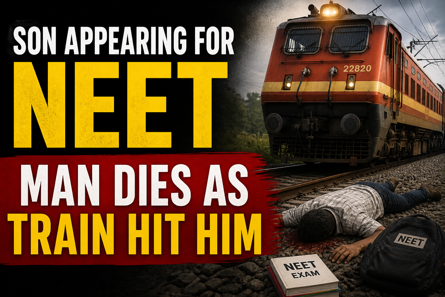 Son Appearing for NEET: Man Dies As Train Hit Him